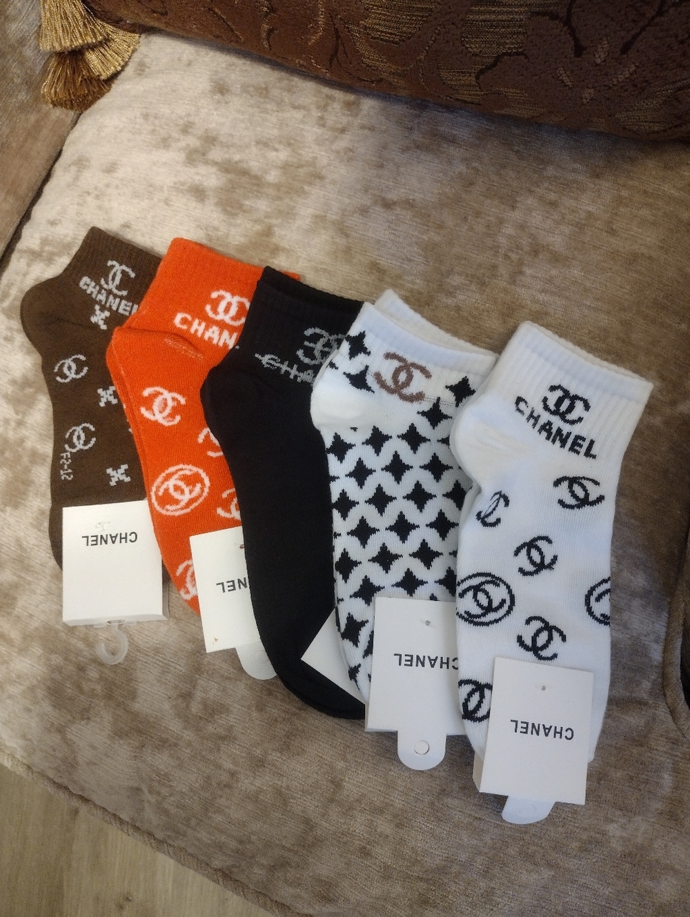 5 Pairs of Monogram Initial Socks